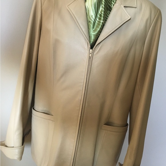Danier Jackets & Blazers - Danier leather jacket, light butterscotch size L
